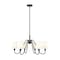 Z-Lite Gianna Chandelier, 6-Light, 32 In.W x 17 In.H, Matte Black/White 7509-6-32MB - alternate 1